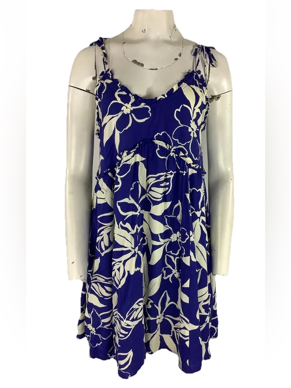 Patrons of Peace Sz M Floral Ruffle Mini Flouncy Strappy Spring Summer Dress